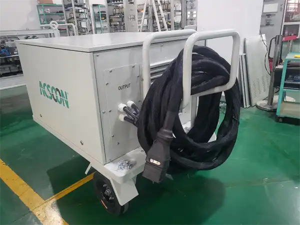 GPU400 Series mobile ground power unit with aircraft cables GPU400 Series mobile ground power unit with aircraft cables