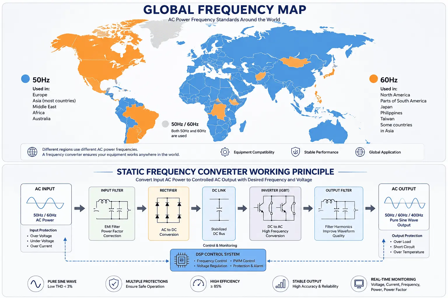 50Hz vs 60Hz Frequency Conversion Explained